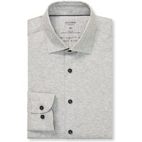 OLYMP Level Five 24/Seven, atmungsaktives Stretch Hemd aus Jersey, body fit, Grau, Kent, 38 von OLYMP Level Five 24/Seven