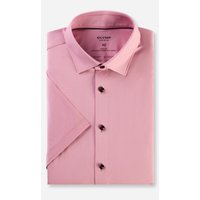 OLYMP Level Five 24/Seven, atmungsaktives Stretch Hemd aus Jersey, body fit, Mauve, Kurzarm, Kent, 42 von OLYMP Level Five 24/Seven