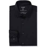 OLYMP Level Five 24/Seven, atmungsaktives Stretch Hemd aus Jersey, body fit, Schwarz, Kent, 42 von OLYMP Level Five 24/Seven