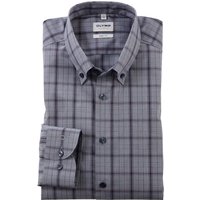 OLYMP Level Five, Business Hemd, body fit, Blau, Karo, Button-down, 39 von OLYMP Level Five