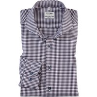 OLYMP Level Five, Business Hemd, body fit, Blau, Karo, Haifisch, 43 von OLYMP Level Five