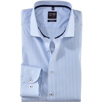 OLYMP Level Five, Business Hemd, body fit, Blau, Streifen, Kent, 43 von OLYMP Level Five