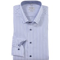 OLYMP Level Five, Business Hemd, body fit, Blau, Streifen, Under-button-down, 40 von OLYMP Level Five