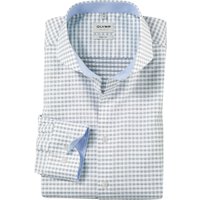 OLYMP Level Five, Business Hemd, body fit, Weiß, Karo, Haifisch, 43 von OLYMP Level Five