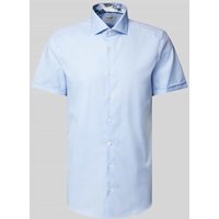 OLYMP Level Five Body Fit Business-Hemd mit 1/2-Arm in Bleu, Größe 43 von OLYMP Level Five