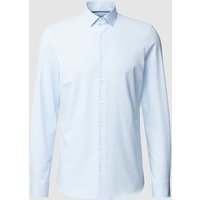 OLYMP Level Five Slim Fit Businesshemd aus Baumwoll-Mix in Bleu, Größe 44 von OLYMP Level Five