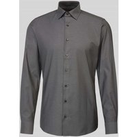 OLYMP Level Five Slim Fit Businesshemd aus Baumwoll-Mix in Anthrazit, Größe 38 von OLYMP Level Five