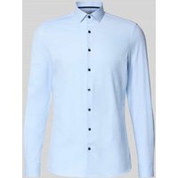OLYMP Level Five Body Fit Business-Hemd mit Knopfleiste in Bleu, Größe 42 von OLYMP Level Five