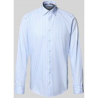 OLYMP Level Five Body Fit Business-Hemd mit Knopfleiste in Bleu, Größe 42 von OLYMP Level Five
