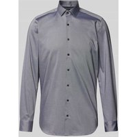 OLYMP Level Five Slim Fit Businesshemd aus feinem Twillgewebe in Anthrazit, Größe 39 von OLYMP Level Five