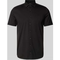 OLYMP Level Five Body Fit Freizeithemd mit Kentkragen in Black, Größe 43 von OLYMP Level Five
