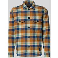 OLYMP Level Five Casual Fit Hemdjacke mit Brusttaschen in Cognac, Größe M von OLYMP Level Five