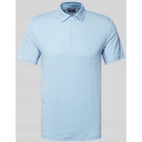 OLYMP Level Five Slim Fit Poloshirt aus Leinen-Mix in Hellblau, Größe XXL von OLYMP Level Five