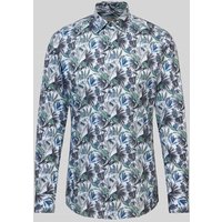 OLYMP Level Five Slim Fit Businesshemd aus Baumwoll-Mix Modell 'NEW YORK' in Bleu, Größe 41 von OLYMP Level Five