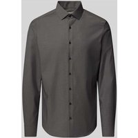 OLYMP Level Five Slim Fit Businesshemd aus Baumwoll-Mix in Anthrazit, Größe 41 von OLYMP Level Five