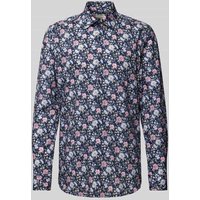 OLYMP Level Five Slim Fit Businesshemd aus reiner Baumwolle Modell 'NEW YORK' in Marine, Größe 40 von OLYMP Level Five