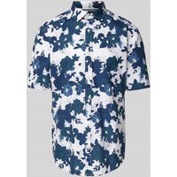 OLYMP Level Five Slim Fit Freizeithemd mit floralem Muster in Marine, Größe M von OLYMP Level Five