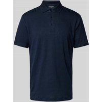 OLYMP Level Five Regular Fit Poloshirt aus Leinen-Elasthan-Mix in Marine, Größe L von OLYMP Level Five