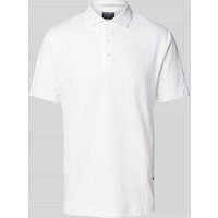 OLYMP Level Five Regular Fit Poloshirt aus Leinen-Elasthan-Mix in Weiss, Größe L von OLYMP Level Five