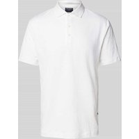 OLYMP Level Five Regular Fit Poloshirt aus Leinen-Elasthan-Mix in Weiss, Größe XL von OLYMP Level Five