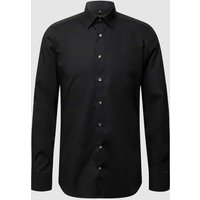 OLYMP Level Five Slim Fit Business-Hemd aus Popeline in Black, Größe 39 von OLYMP Level Five