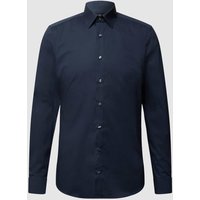 OLYMP Level Five Slim Fit Business-Hemd aus Popeline in Marine, Größe 43 von OLYMP Level Five