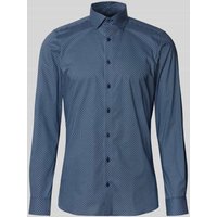 OLYMP Level Five Slim Fit Business-Hemd mit Kentkragen in Marine, Größe 39 von OLYMP Level Five