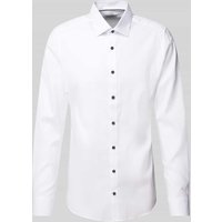OLYMP Level Five Slim Fit Businesshemd mit Kentkragen in Weiss, Größe 44 von OLYMP Level Five