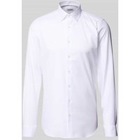 OLYMP Level Five Slim Fit Businesshemd aus Twillgewebe mit extra langem Arm in Weiss, Größe 44L von OLYMP Level Five