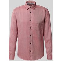 OLYMP Level Five Slim Fit Freizeithemd mit Kentkragen in Rot, Größe L von OLYMP Level Five