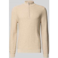 OLYMP Level Five Strickpullover mit Troyer-Kragen in Sand, Größe XXL OLYMP Level Five Strickpullover mit Troyer-Kragen in Sand, Größe XXL von OLYMP Level Five