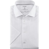 OLYMP Luxor 24/Seven, Atmungsaktives Hemd mit Kühlungseffekt, modern fit, Weiß, Kurzarm, Kent, 37 von OLYMP Luxor 24/Seven