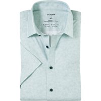 OLYMP Luxor 24/Seven, Atmungsaktives Stretch Hemd aus Jersey, modern fit, Grün, Kurzarm, Kent, 38 von OLYMP Luxor 24/Seven