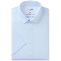 OLYMP Luxor 24/Seven, atmungsaktives Stretch Hemd, modern fit, Blau, Kurzarm, Kent, 45 von OLYMP Luxor 24/Seven