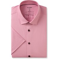 OLYMP Luxor 24/Seven, atmungsaktives Stretch Hemd aus Jersey, modern fit, Mauve, Kurzarm, Kent, 46 von OLYMP Luxor 24/Seven