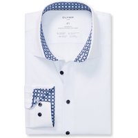 OLYMP Luxor 24/Seven, atmungsaktives Stretch Hemd aus Jersey, modern fit, Weiß, Kent, 37 von OLYMP Luxor 24/Seven
