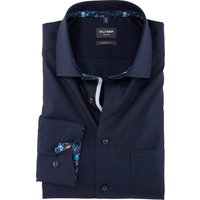 OLYMP Luxor, Bügelfreies Business Hemd, modern fit, Blau, Extra kurzer Arm, Kent, 41 von OLYMP Luxor