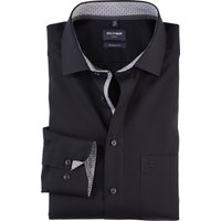 OLYMP Luxor, bügelfreies Business Hemd, modern fit, Schwarz, Extra langer Arm, Kent, 39 von OLYMP Luxor