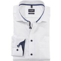 OLYMP Luxor, Bügelfreies Business Hemd, modern fit, Weiß, Extra langer Arm, Kent, 37 von OLYMP Luxor