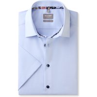 OLYMP Luxor, bügelfreies Business Hemd, comfort fit, Blau, Kurzarm, Kent, 44 von OLYMP Luxor