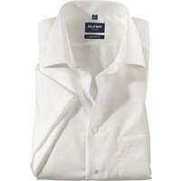 OLYMP Luxor, bügelfreies Business Hemd, modern fit, Beige, Kurzarm, Kent, 47 von OLYMP Luxor