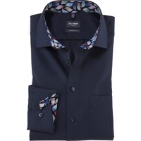 OLYMP Luxor, bügelfreies Business Hemd, modern fit, Blau, Extra langer Arm, Kent, 39 von OLYMP Luxor