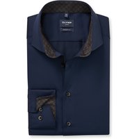 OLYMP Luxor, bügelfreies Business Hemd, modern fit, Blau, Kent, 46 von OLYMP Luxor