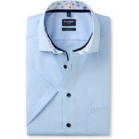 OLYMP Luxor, bügelfreies Business Hemd, modern fit, Blau, Kurzarm, Kent, 40 von OLYMP Luxor