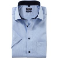 OLYMP Luxor, bügelfreies Business Hemd, modern fit, Blau, Kurzarm, Kent, 48 von OLYMP Luxor