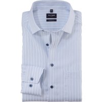 OLYMP Luxor, bügelfreies Business Hemd, modern fit, Blau, Streifen, Kent, 39 von OLYMP Luxor