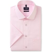 OLYMP Luxor, bügelfreies Business Hemd, modern fit, Rosa, Kurzarm, Kent, 37 von OLYMP Luxor