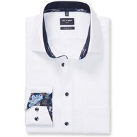 OLYMP Luxor, bügelfreies Business Hemd, modern fit, Weiß, Extra kurzer Arm, Kent, 44 von OLYMP Luxor
