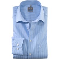 OLYMP Luxor, bügelfreies Business Hemd, comfort fit, Blau, Streifen, Kent, 44 OLYMP Luxor, bügelfreies Business Hemd, comfort fit, Blau, Streifen, Kent, 44 von OLYMP Luxor