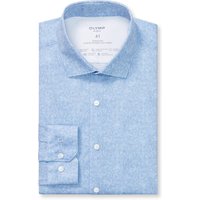OLYMP No. Six 24/Seven, atmungsaktives Stretch Hemd, super slim, Blau, Kent, 43 von OLYMP No. Six 24/Seven